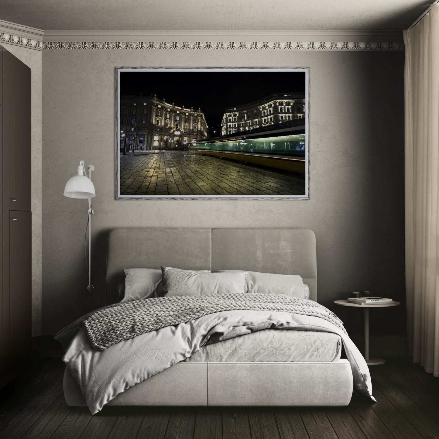 Milan at the Witching Hour – Tram in Motion, Piazza Cordusio