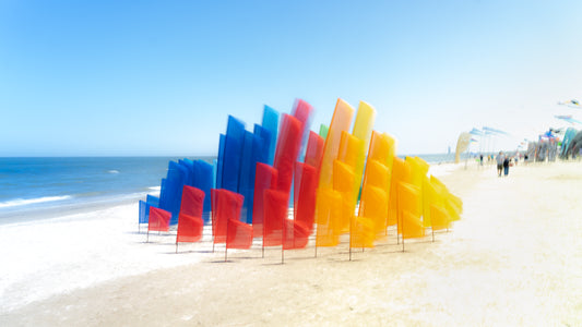 Wind Art on the Beach – Colors in Motion