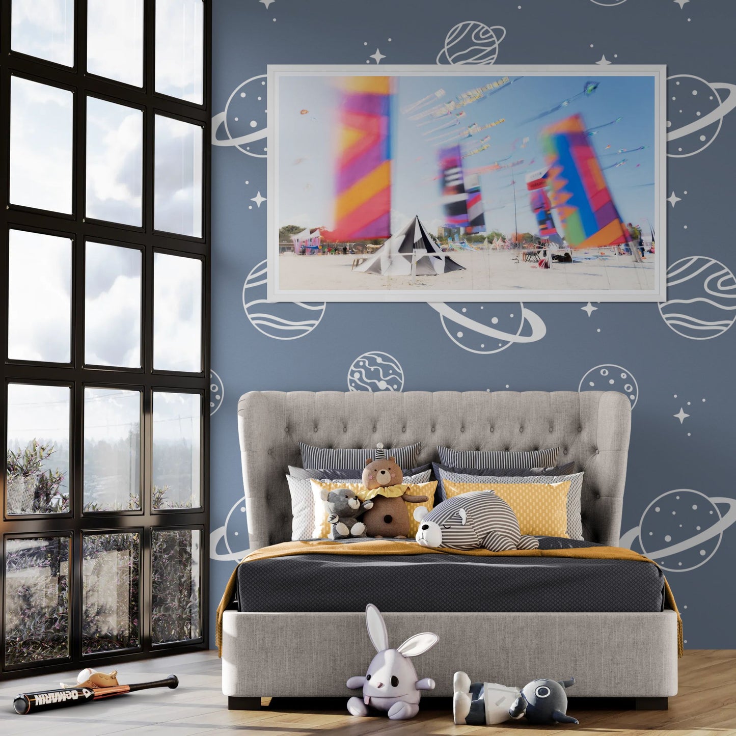 Wind Art in Motion – Colorful Banners by the Beach