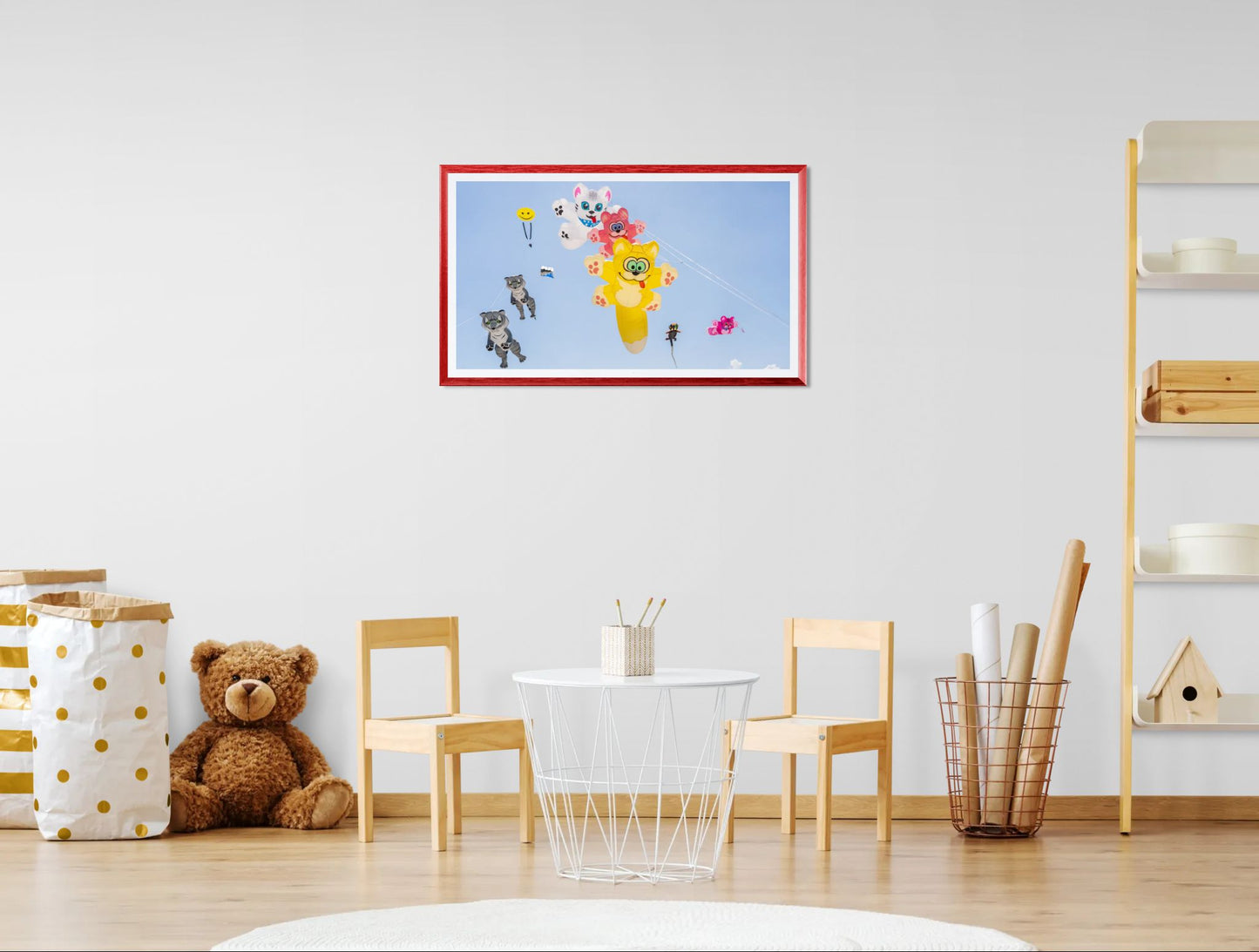 Playful Cat Kites in the Sky – Coastal Whimsy in Flight